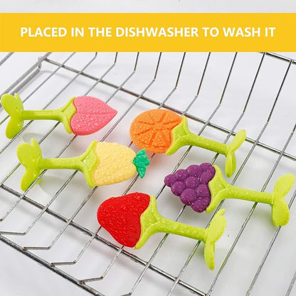 NASHRIO Baby Teething Toys Pack of 5 - Silicone BPA Free Natural Organic Freezer Safe Teethers for Newborn Infant, Soft & Textured