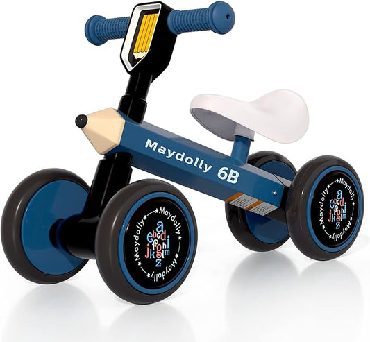 Maydolly Baby Balance Bike Bicycle Toys for 1 Year Old 10-24 Months 4 Wheels