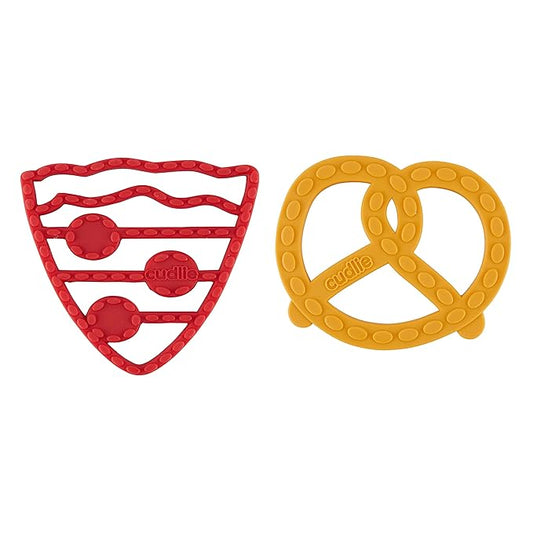 Cudlie 2-Pack Food Grade Silicone Teether - BPA Free, Fun
