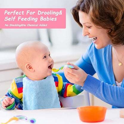 Orighty Baby Washcloths 24-Pack (7''x9''), Microfiber Coral Fleece Baby Towels
