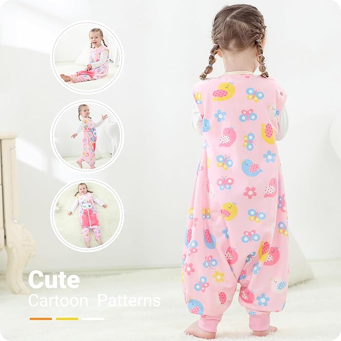 Infant Toddler Sleeping Bag, Baby Sleeping Sack Sleeveless 4 Season 3-5T, Owl