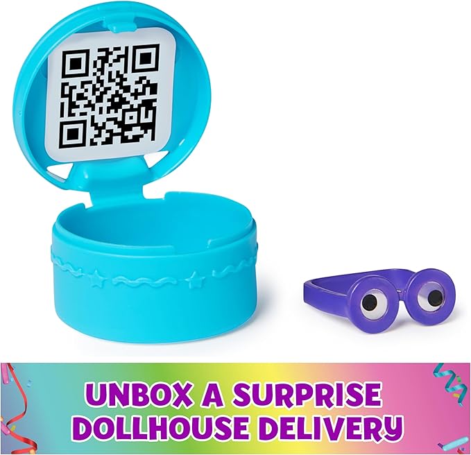Gabby's Dollhouse, Celebration Series Baby Box Cat Bobble Figure with Dollhouse Furniture and Accessories 3 and