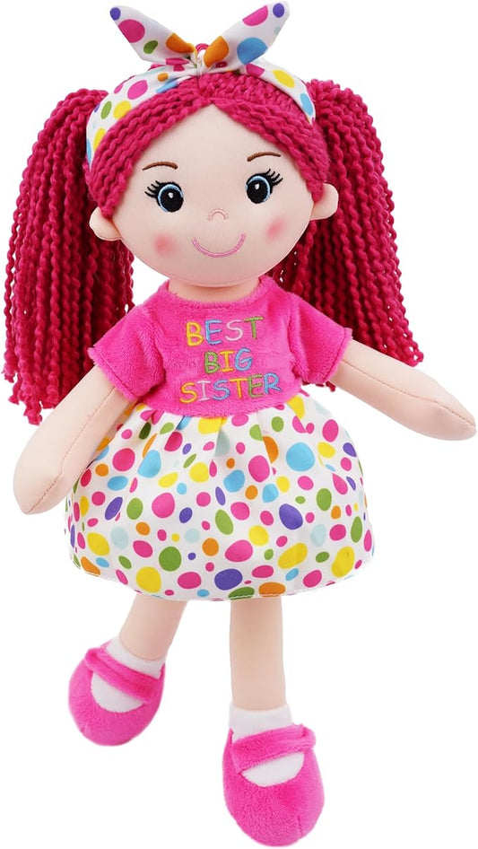 June Garden 14" Best Big Sister Sophie - Soft Cuddly Plush Doll Gift for Girls
