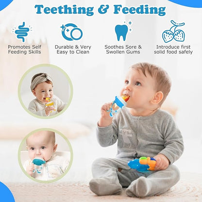 Baby Breastmilk Popsicle Molds & Baby Fruit Feeder-WAJIAYON Silicone Baby