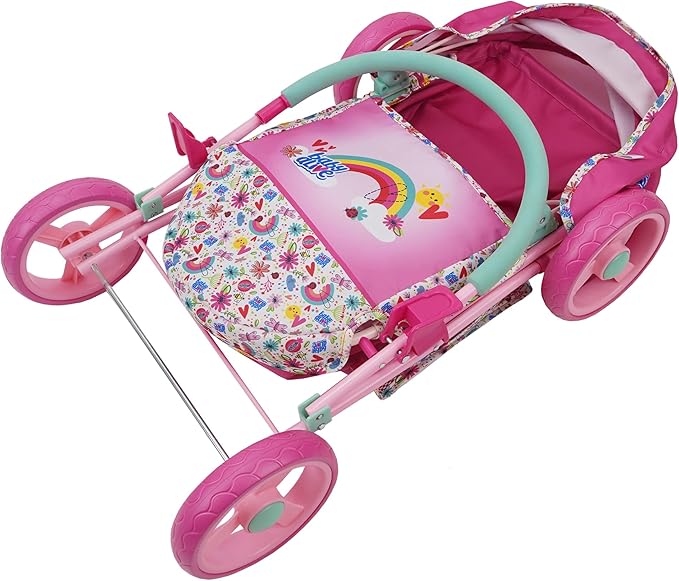Baby Alive: Deluxe Classic Doll Pram - Pink & Rainbow 18", Large 3+