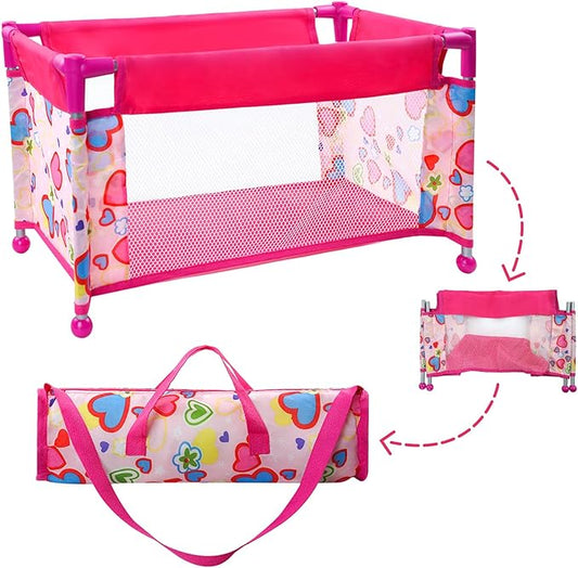BABESIDE Baby Doll Crib, Baby Doll Bed for 17-21 Dolls