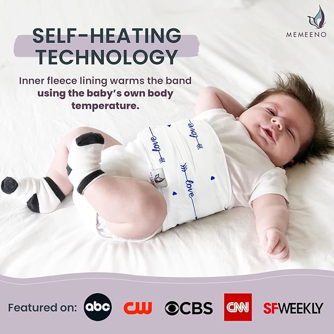 Baby Belly Band for Gas & Colic Baby Relief - Self Heating Belly Band Baby Belly Button Band Colic Band Tummy Wrap for Babies Colic Belt Baby Gas Wrap Colic Baby Relief Newborn