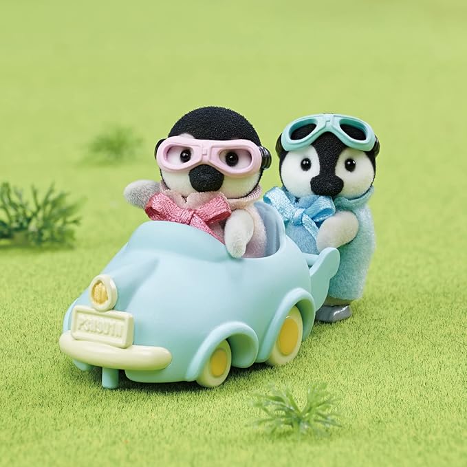 Calico Critters Penguin Babies Ride 'n Play - Doll Playset 2 Poseable