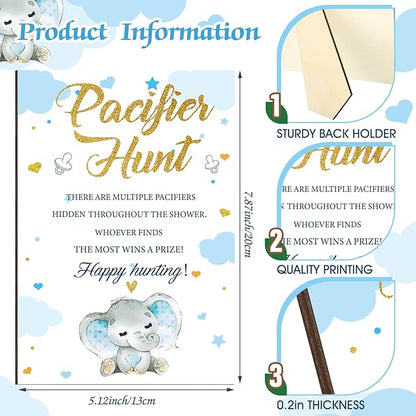 Thyle 51 Pcs Pacifier Hunt Baby Shower Games Include Baby 50 Acrylic