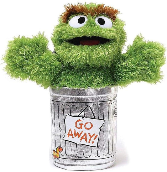 GUND Sesame Street Official Oscar The Grouch Muppet Plush, Premium Plush Toy for Ages 1 & Up, Green/Silver, 10”