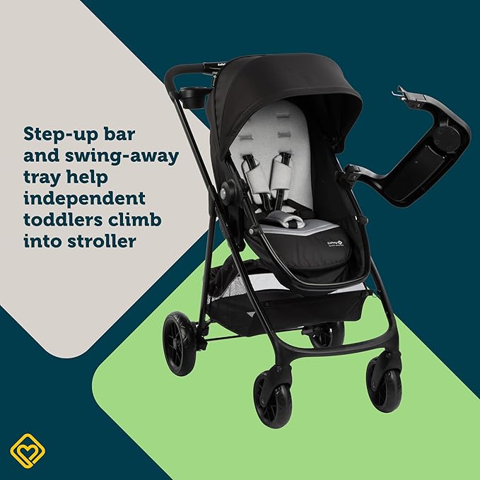 Safety 1st Grow and Go Flex 8-in-1 Car Seat Stroller Combo, Baby Stroller Travel Systems for Infants 4-30 lbs, Stroller and Carseat Combo Set, Foundry