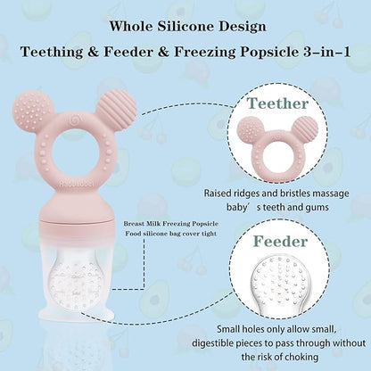 Baby Fruit Feeder, Frozen Teething Toys for Babies 3 Extra