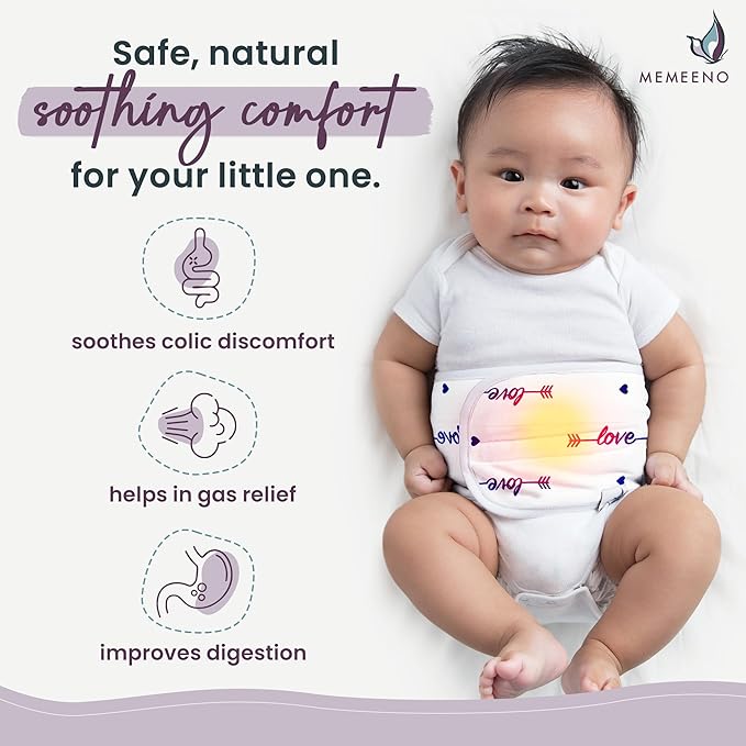 Baby Belly Band for Gas & Colic Baby Relief - Self Heating Belly Band Baby Belly Button Band Colic Band Tummy Wrap for Babies Colic Belt Baby Gas Wrap Colic Baby Relief Newborn
