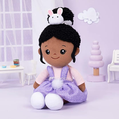 OUOZZZ Soft Black Baby Dolls for Girls - First African 15"