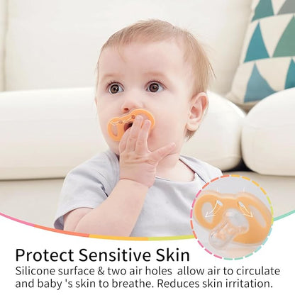 Mobella Koala Pacifiers 0-3 Months, Silicone Baby Pacifier for Breastfed Babies 2 Pack