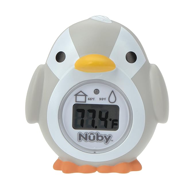 Nuby Bath and Room Digital Thermometer - Baby Thermometer for Safe and Cozy Bath and Room Temperatures