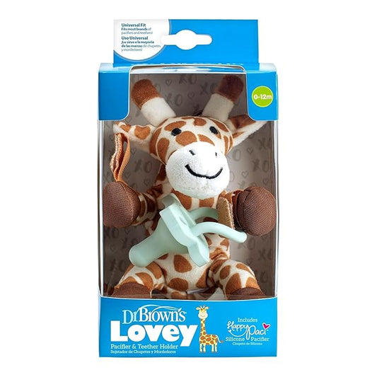 Dr. Brown's Lovey Pacifier and Teether Holder, 0 Months Plus