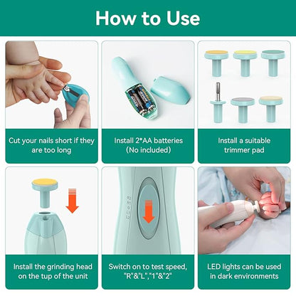 Baby Healthcare and Grooming Kit, 24 in 1 Baby Electric Nail Trimmer Set, Lupantte Nursery Care Kit, Toddler Nail Clippers, Medicine Dispenser, Infant Comb, Brush, etc. Baby Care Products