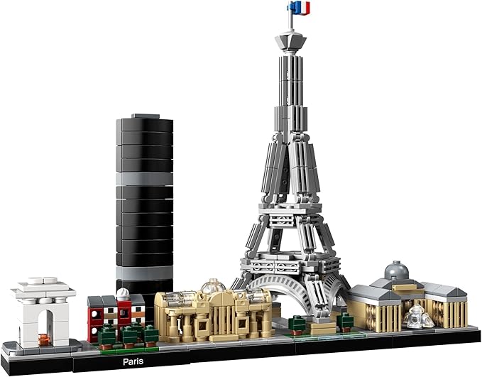 LEGO Architecture Paris Skyline, Collectible Model Building Kit with Eiffel Tower and The Louvre 21044