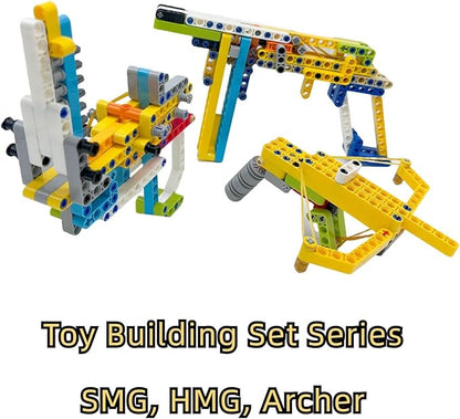 Toy Gun Building Blocks Blaster Assembly Toy Erector Sets Mini Gun Model Kit Construction Set, DIY Nerf Gun Blasting Splicing Brick for Kids Ages 6+ Building Toy for Boys and Girls (Archer60)