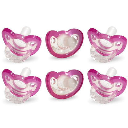 RaZbaby JollyPop Baby Pacifier for Newborns 0-3m - Soft BPA Free Medical Grade Silicone Made in The USA with a Durable one Piece Construction 6