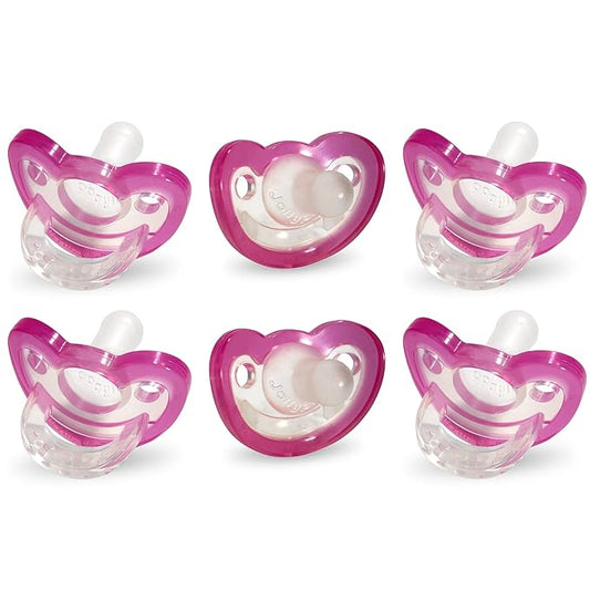 RaZbaby JollyPop Baby Pacifier for Newborns 0-3m - Soft BPA Free Medical Grade Silicone Made in The USA with a Durable one Piece Construction 6