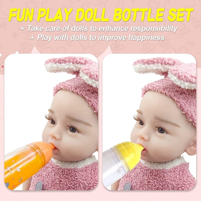 Doll Bottle Set, Baby Doll Disappearing Magic Bottles - 6 6 in