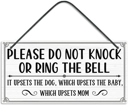 Putuo Decor Do Not Ring Doorbell Sign Baby Sleeping