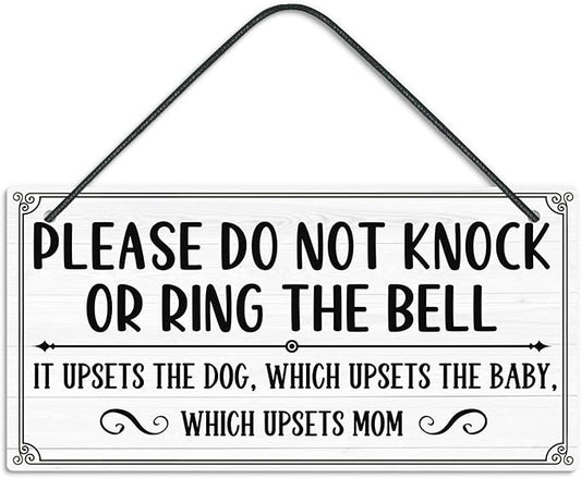 Putuo Decor Do Not Ring Doorbell Sign Baby Sleeping