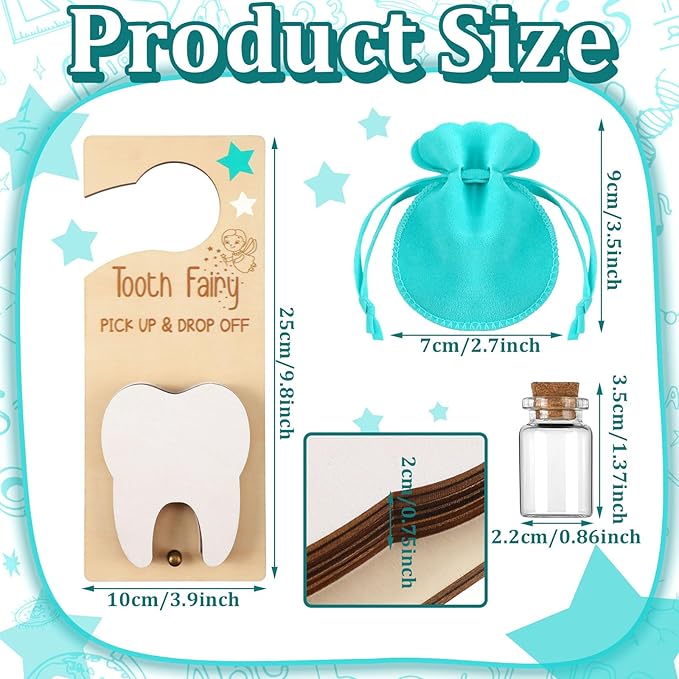 3 Pcs Tooth Fairy Tooth Holder Bag Tooth Fairy Door