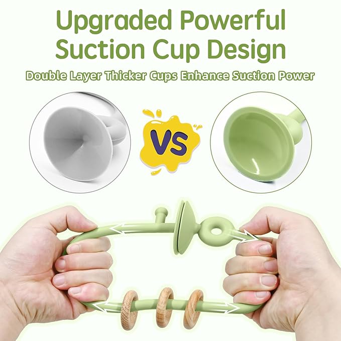 Baby Sensory Teething Chew High Chair Suction Toys for Infant 6 12 18 24