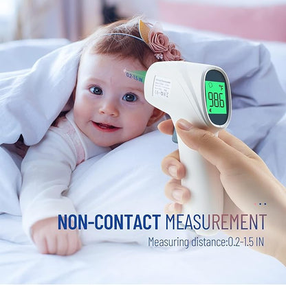 Touchless Thermometer for Adults, Digital Infrared Thermometer Gun with Fever Alarm 2 in 1 Mode,