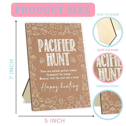 Baby Pacifier Hunt Game, Baby Shower Games Set 50 Mini 50 Blue
