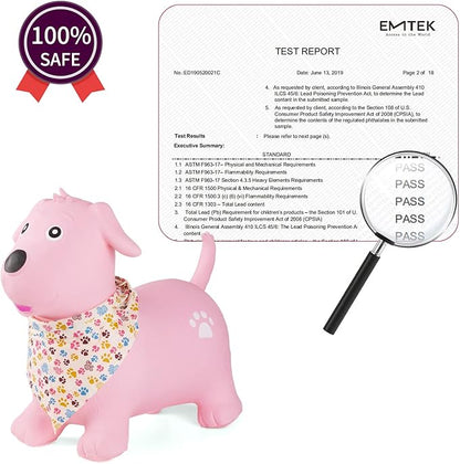INPANY Bouncy Dog Hopper for Toddlers-Hopping/Bouncing/Bounce hoppers, Jumping Toys 2, 3, 4, 5