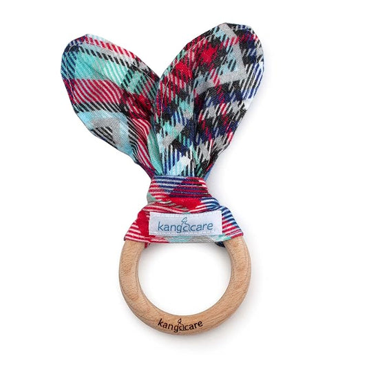Kanga Care Baby Soft Muslin Sensory Crinkle Bunny Ear Wood