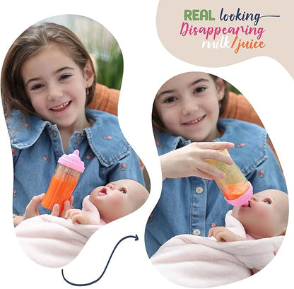 Baby Doll Accessories Set, Magic Bottles Baby Doll Set 7 Piece