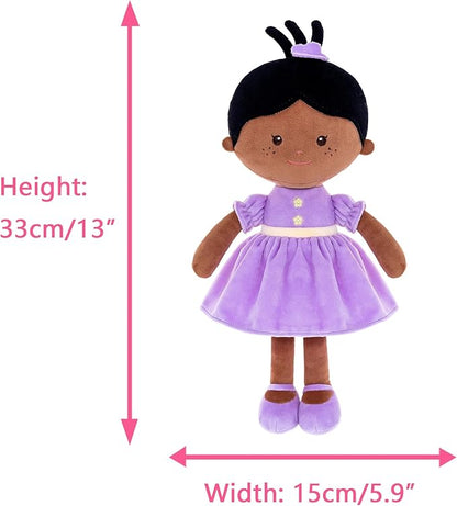 Onetoo First Baby Doll Plush Rag Doll Sleeping Cuddle Buddy 14"（Milly Series）