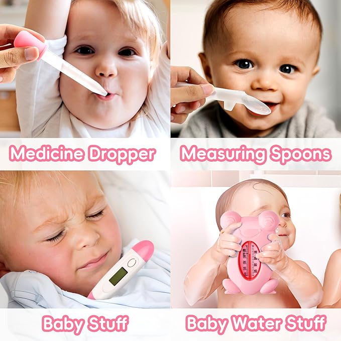 Baby Grooming Kit, Infant Safety Care Set with Hair Brush Comb Nail Clipper Nasal Aspirator