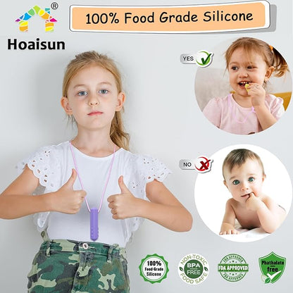 Chew Necklace for Sensory Kids Girls, 8 Pack Sensory Chew Necklaces for Autistic Children with ADHD