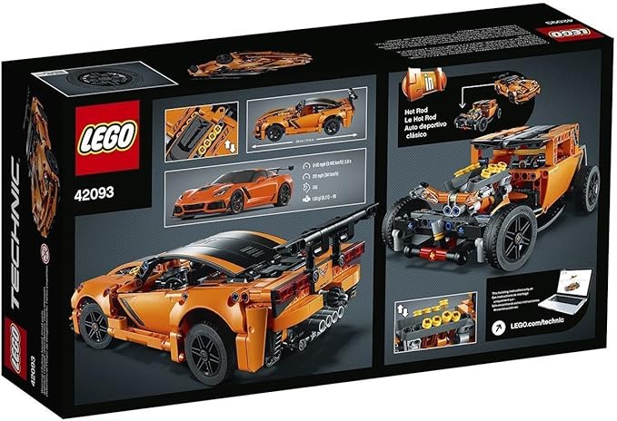 Technic Chevrolet Corvette Zr1 Replica, 2 in 1 Collectible Car Model