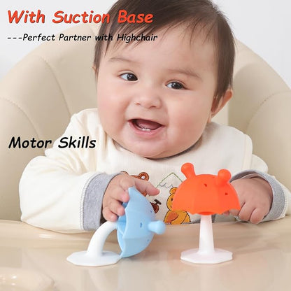 Teething Toys for Babies 0-6 Months, Seposeve Umbrella Teether with Suction Base 6-12 Months 12-24 Months,