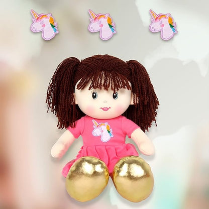 Linzy Toys, 16'' Pink Laura Soft Plush Rag Doll