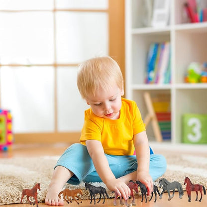 Horse Figurines Toys Set Farm Animal Realistic Plastic Horse Figures