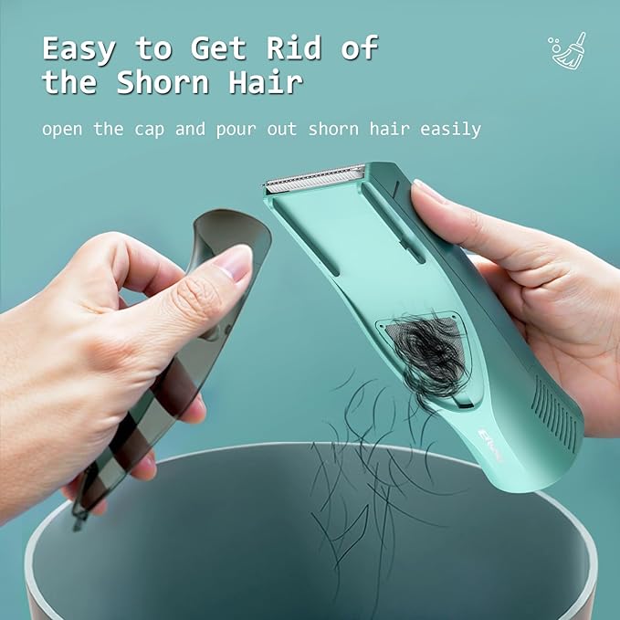 Baby Hair Clippers, Electric Quiet Vacuum Hair Clipper for Kids, Baby Hair Cutting Kit for Child Aged 0-12, Ceramic Blade Rechargeable Waterproof Trimmer, Infants Toddlers Children and Autism