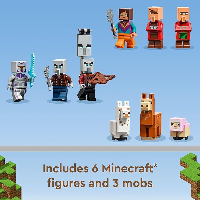 LEGO Minecraft The Llama Village Farm House Toy Building Set 21188, Minecraft Gift Idea for Kids 9+ Years 6 Customizable