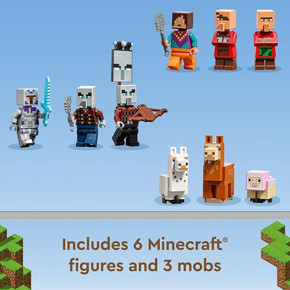 LEGO Minecraft The Llama Village Farm House Toy Building Set 21188, Minecraft Gift Idea for Kids 9+ Years 6 Customizable