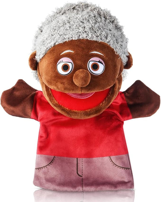 1 Pcs Family Hand Puppets 12 Inch Grandparents Mom Dad