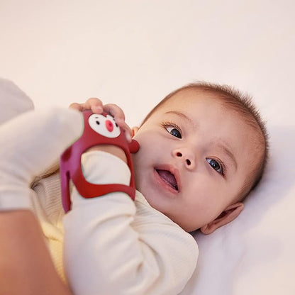 Smily Mia Smily Mia Penguin Teethers, Silicone TeethingToys for Babies 0-6Months 3-6Months, Hand