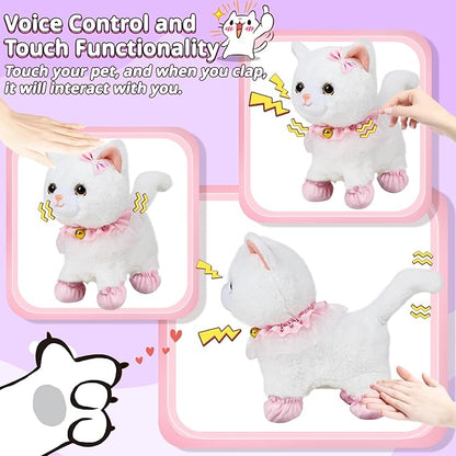 Interactive Electronic Plush Toy Walking and Barking Robot Cat Plush