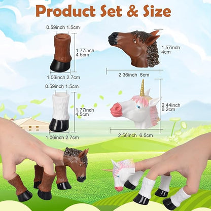 HugOutdoor Horse & Unicorn Finger Puppet Toy Cosplay Novelty Christmas